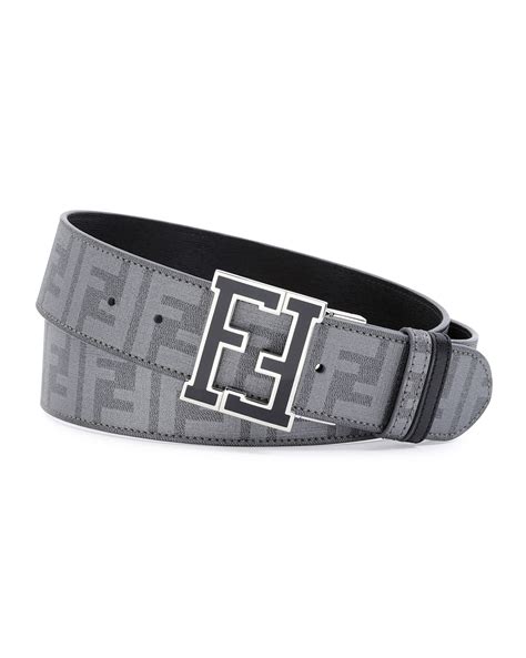 fendi grey belt|fendi men's reversible belt.